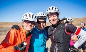 Pictured here are some of the Namaqua Quest MTB Stage Race women's riders who enjoyed the treats on route.