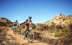 An image of some of the riders enjoying the route on day three of the Namaqua Quest MTB Stage Race.