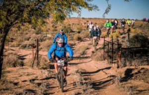 Pictured here are some riders en route to the finish on day two of the Namaqua Quest MTB Stage Race.