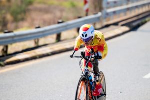 Spain's Ricardo Ten Argiles during the time-trial