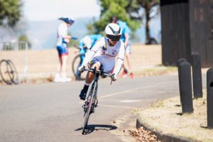 Daniela Florez in action at the Para-cycling Road World Championships