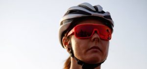 A close-up of women's winner Samantha Sanders at the Trailseeker Series Gauteng #4 Hazeldean.