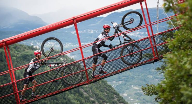 Bungee swinging bridge