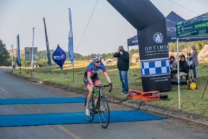 Yolandi du Toit won the individual time-trial stage in the elite women's category at the Jock Tour.