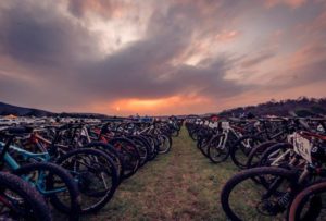 The Berg and Bush 'Descent' riders set up camp at Em’seni Camp after completing a 99km route on day one.