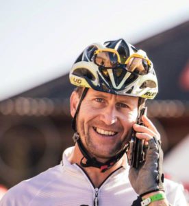 A last minute phone call had to be made before this rider started day five of the Lesotho Sky.