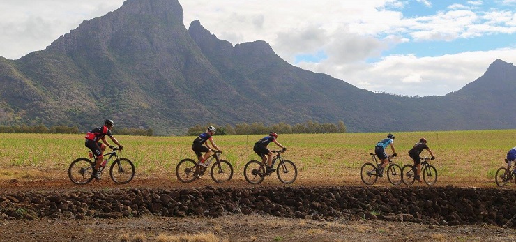 Mountain bikers in action during day one of the Colin Mayer Tour.