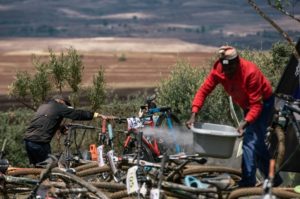 Bike wash at Lesotho Sky