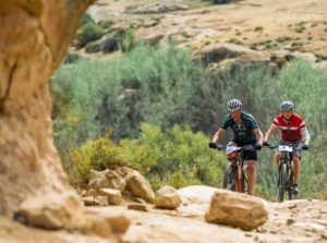 Riding through rocky areas