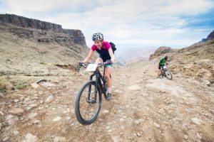 Bianca Haw climbing to victory