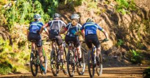 Teamwork on day one of the Wines2Whales Ride.
