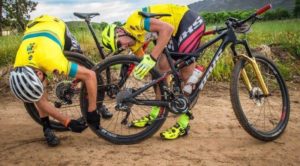 Some riders had some mechanical issues on day two of Wines2Whales Race.