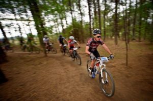 Riders in action at the 947 Mountain Bike Challenge