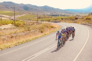 Pictured here is one of the teams during the Double Century road race in Swellendam yesterday.