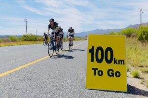 Riders in action during the Double Century race in Swellendam yesterday.