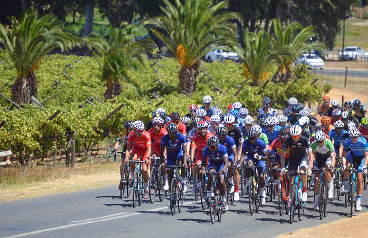 Road race action