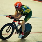 Elfriede Wolfaardt in track cycling in South African colours. Photo: Supplied