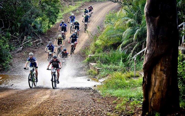 Alex Muller and Chante Olivier won the main 75km feature at the Hartenbos MTB Race today. Photo: facebook.com/HartenbosMTB