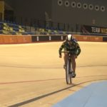 Magdalene Nicholson in action on the track