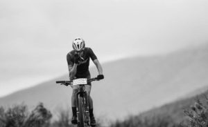 An action picture of Ariane Lüthi during the 2018 Attakwas Extreme MTB Challenge.