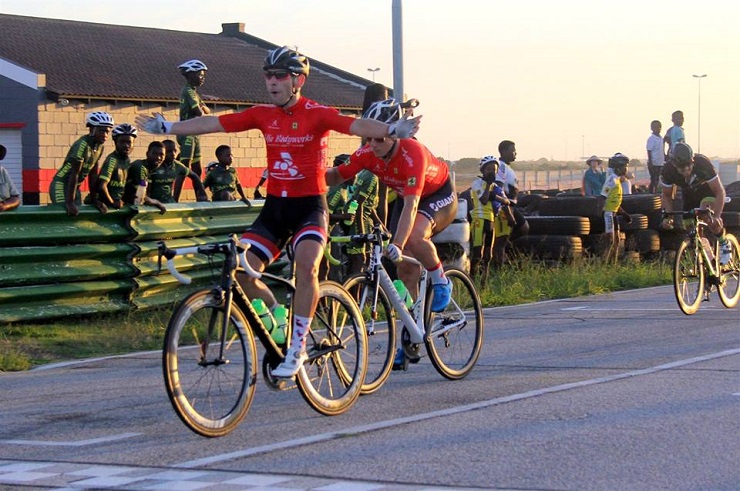 Bradley Gouveris won the Festival of Cycling criterium at the Aldo Scribante Race Circuit in Port Elizabeth on Thursday.
