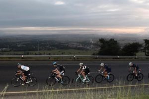Great wide-span shot with an excellent view as a backdrop during the Berge en Dale road race yesterday. Photo: Mariola Biela