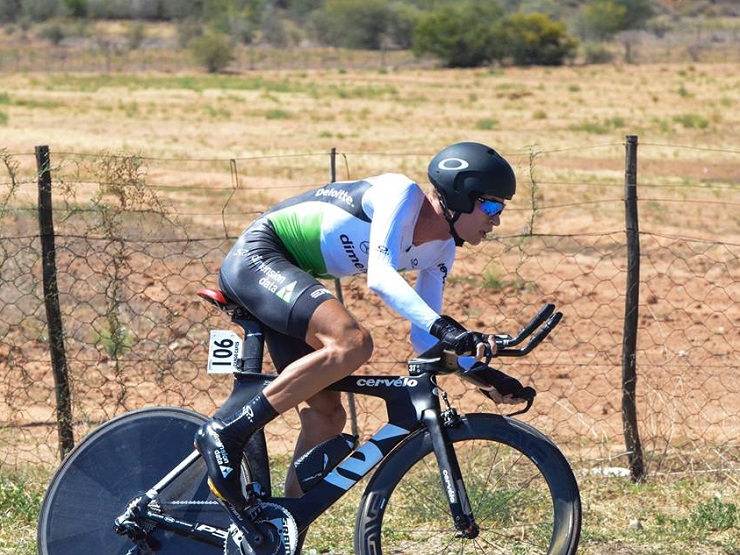 Stefan de Bod in action during the SA National Road Championships time-trial on Wednesday. Photo: Into Cycling