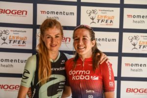 Helen Grobert (left) and Candice Lill at Tankwa Trek