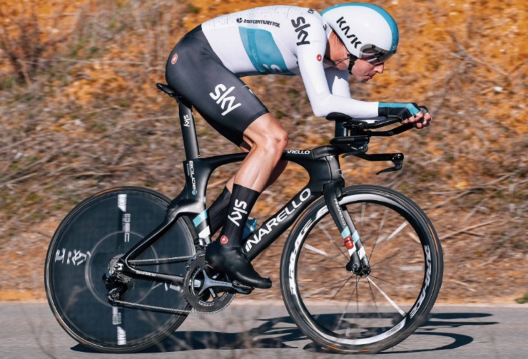 Team Sky's Geraint Thomas won the third stage individual time-trial of the Volta ao Algarve in Portugal today. Photo: Team Sky