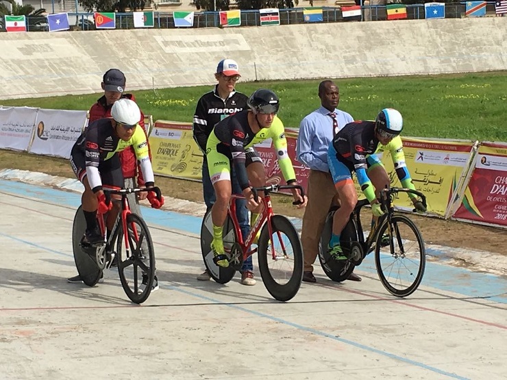 Wade Theunissen, Jean Spies, Hylton Belitzky at African Continental Track Championships