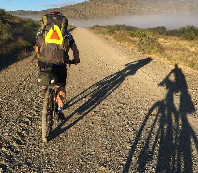 Batch two rider pictured soon after they started their 554km race in the Freedom Challenge Race to Willowmore today. Photo: @freedom_trail 