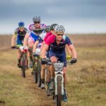 Riders forming a line during the PE Plett. Photo: Deidre Cloete