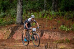 Yolande de Villiers on stage two of the 2018 PE Plett.