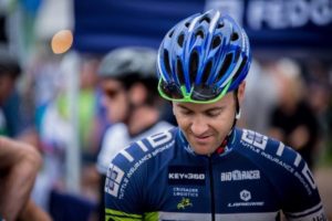 Andrew Hill before the start of stage two of the 2018 PE Plett.