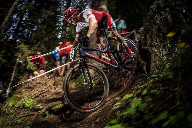 Sam Gaze, pictured here, and Annika Langvad won the Champions Race in Stellenbosch yesterday. Photo: Supplied