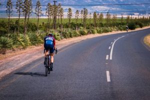 A rider taking on a bend during the stage two time-trial of the Tour of Good Hope. Photo: Robert Ward