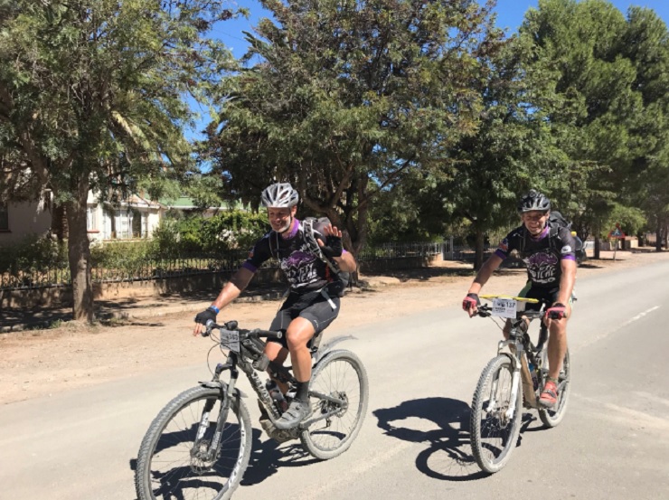 George Evans and Andrew Baxter in action during their Freedom Challenge Race to Willowmore today. Photo: @freedom_trail 
