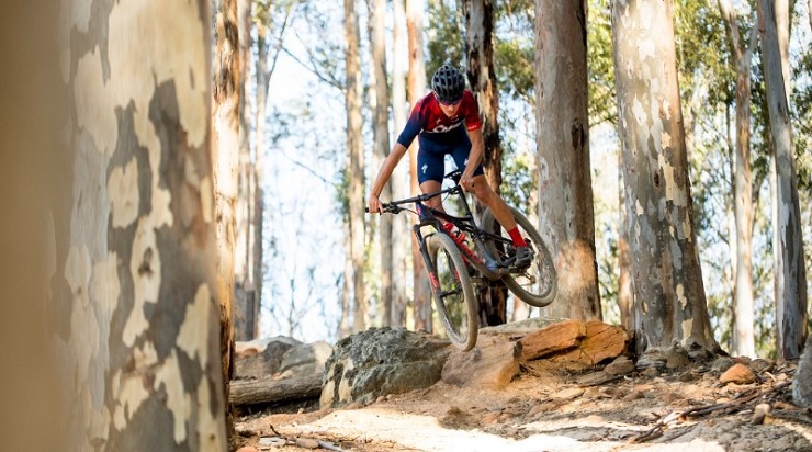 South African hopeful Alan Hatherly, pictured here riding in Team Spur attire, is preparing for a tough challenge at the Commonwealth Games cross-country race tomorrow. Photo: Craig Kolesky