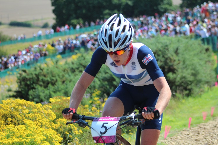 England's Annie Last, pictured here at the 2012 Olympics, won the Commonwealth Games women's cross-country event at the Nerang MTB Trails in Gold Coast today. Photo: Wikimedia