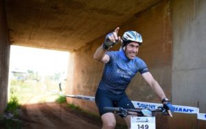Rider passing through a tunnel during the third stage of the Cradle Traverse yesterday. Photo: Sage Lee Voges/ZC Marketing Consulting