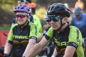 Rider looking focused before beginning his race on stage three of the Cradle Traverse yesterday. Photo: Sage Lee Voges/ZC Marketing Consulting