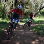Riders taking on a bend during the third stage of the Cradle Traverse yesterday. Photo: Sage Lee Voges/ZC Marketing Consulting