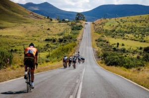 Double90 Team Challenge riders on route