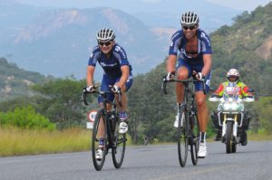 Cyclists all smiles during stage two of the Panorama Tour