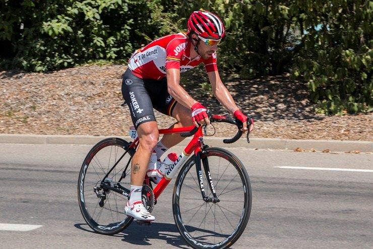 Lotto Soudal's Thomas de Gendt, pictured here, won the 174km second stage of the Tour de Romandie in Yverdon-les-Bains, Switzerland, today. Photo: Photo credits