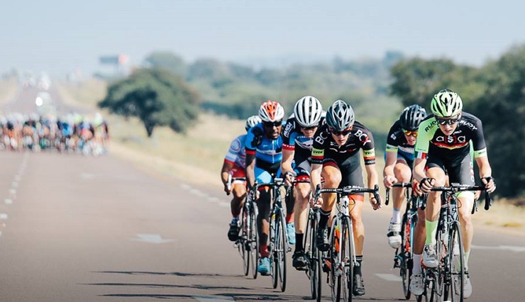 Cyclists in action during stage one of the inaugural Tour de Limpopo