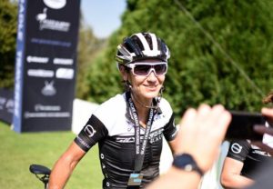 Yolande de Villiers all smiles after winning the women's team category at the Cradle Traverse. Photo: Sage Lee Voges/ZC Marketing Consulting