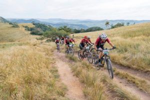 Riders taking on jeep tracks during stage nine of the joBerg2c. Photo: Kevin Sawyer