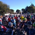 A sea of cyclists gathered before the 100 Cycle Challenge. Photo: 100 Cycle Challenge