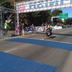 Two riders in action on a twin bicycle during the 100 Cycle Challenge. Photo: 100 Cycle Challenge